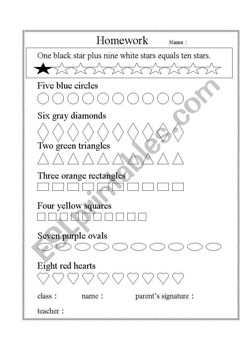 shapes worksheet