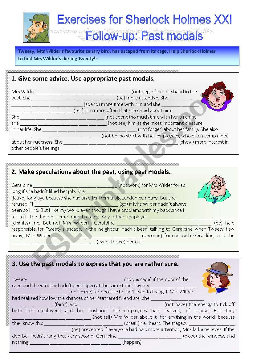 Sherlock Homes case XXI Follow-up: Past modals