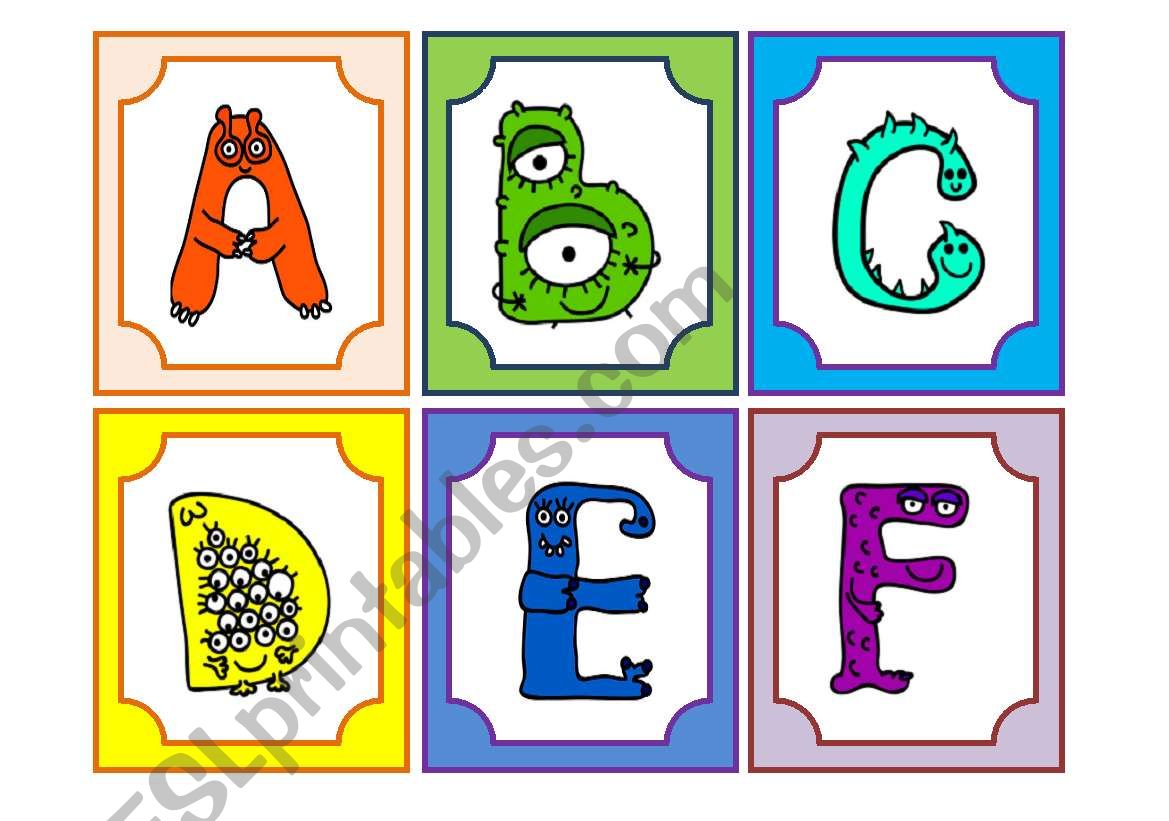 Monster ABC 1 worksheet