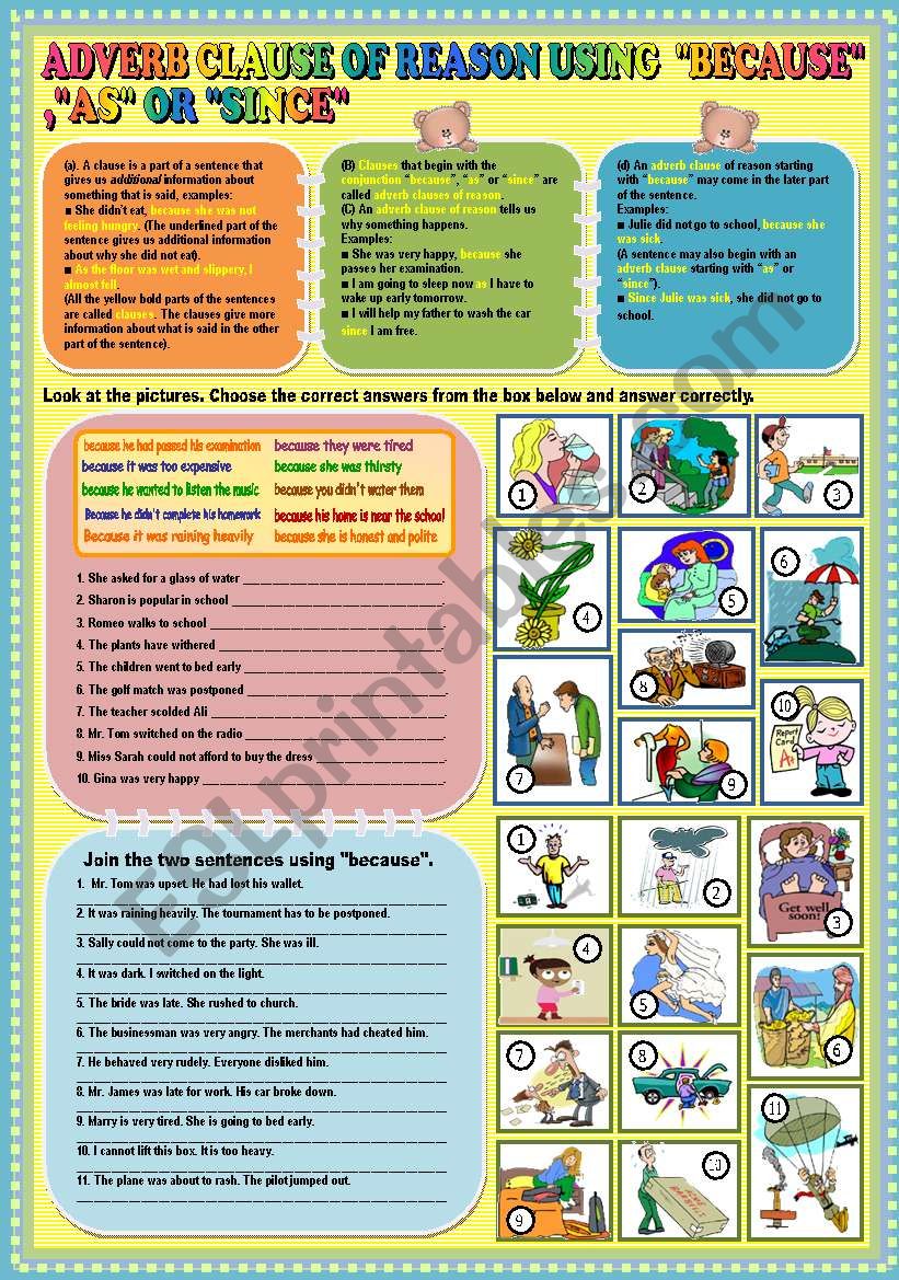 adverb-clause-of-result-using-because-as-or-since-esl-worksheet-by-ayrin