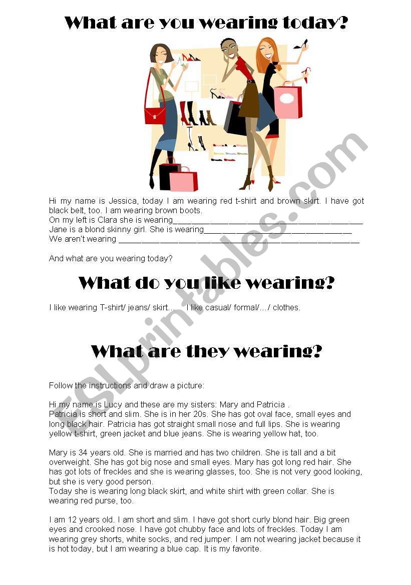 DESCRIBING PEOPLE  worksheet