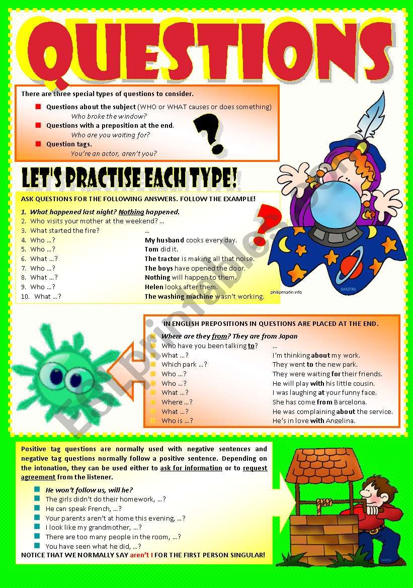 QUESTIONS (Part 2) worksheet