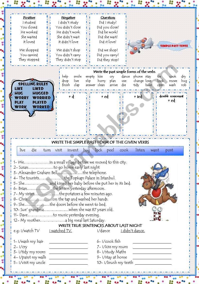 The Simple Past Tense worksheet