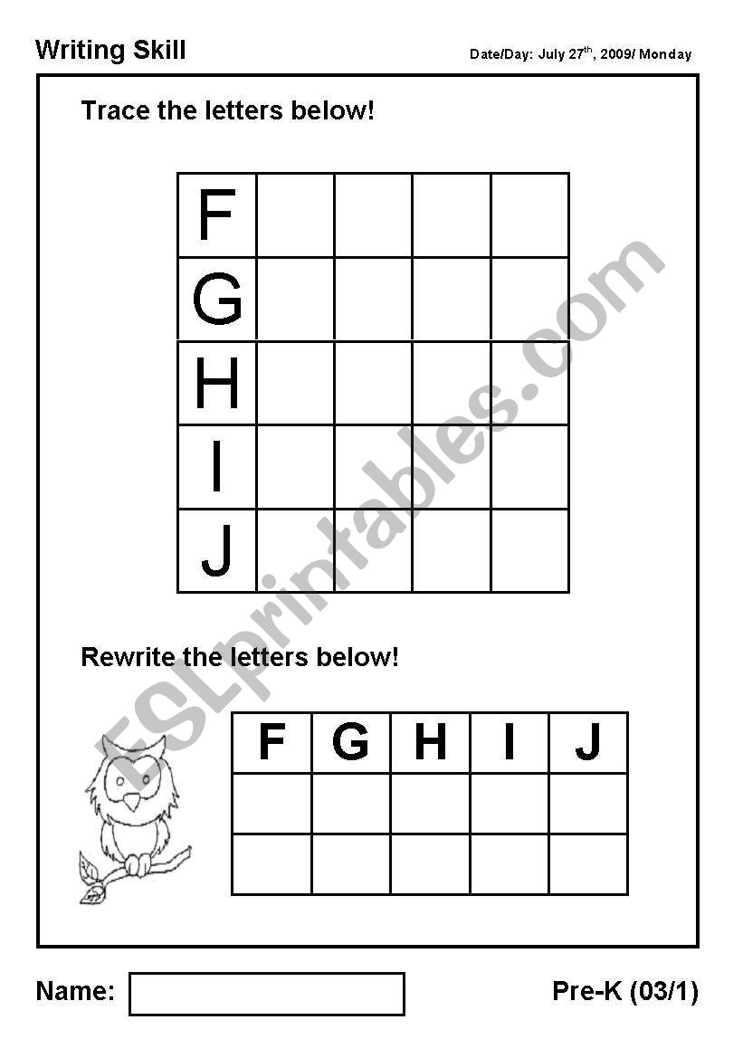 worksheet for Preschool worksheet