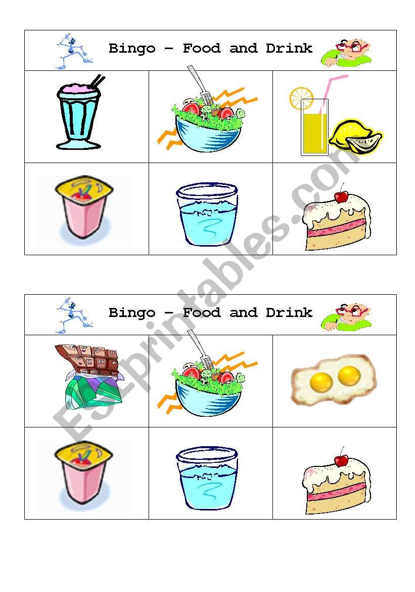 Bingo Food5 worksheet