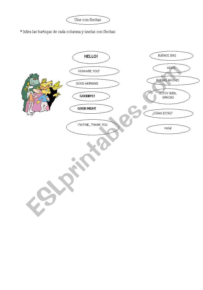 spanish greetings worksheet