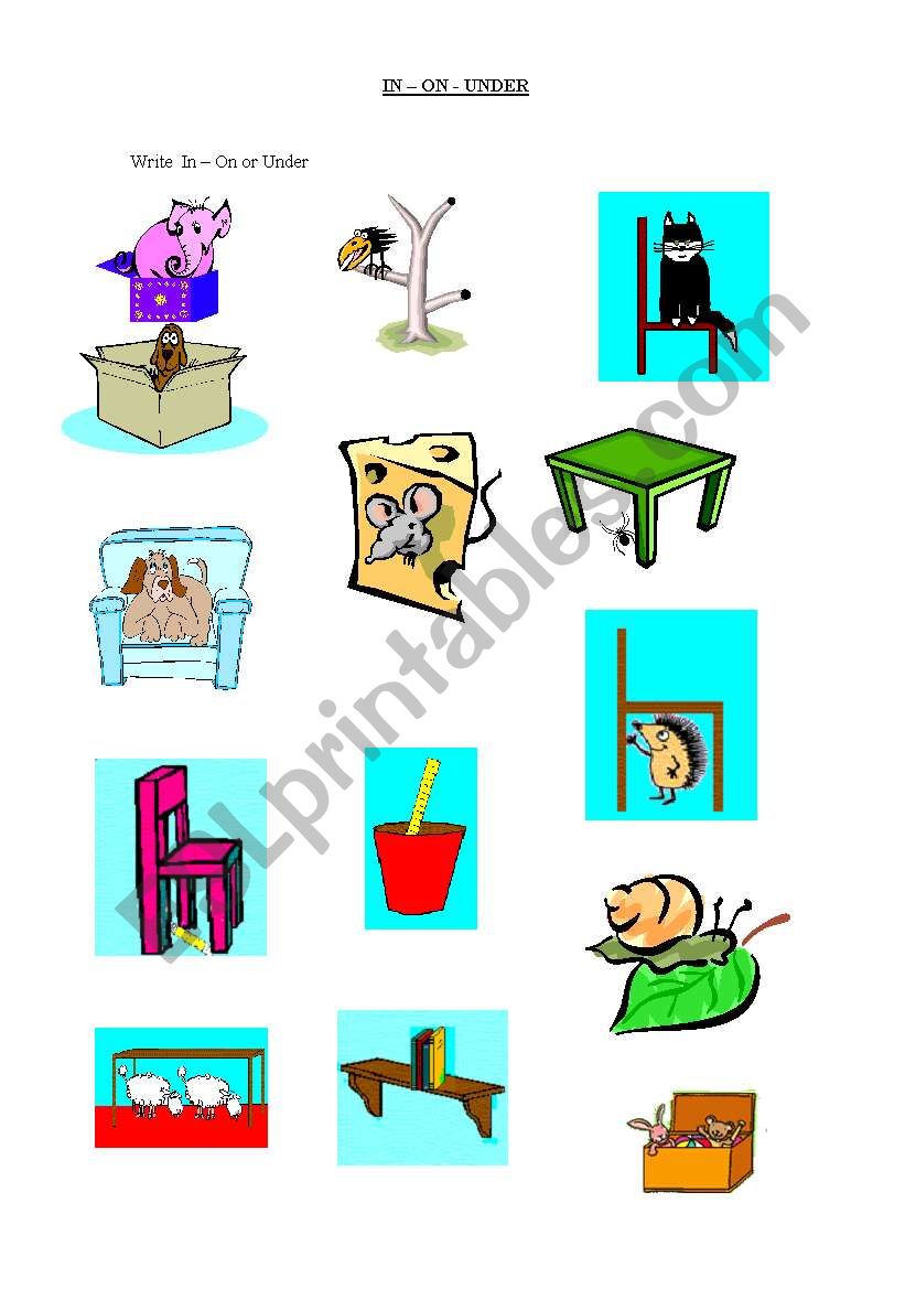 Prepositions worksheet