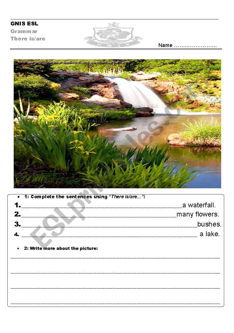 Garden Free Write worksheet