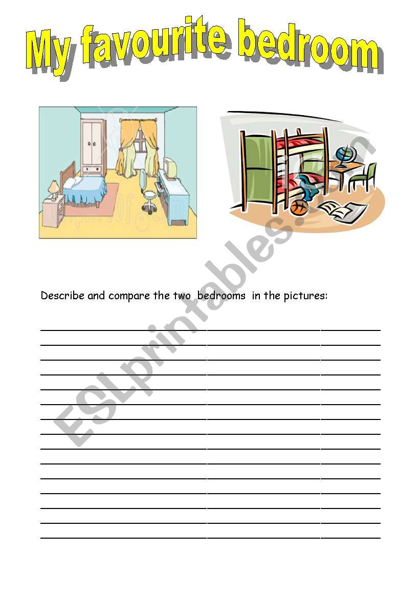 descibing places worksheet