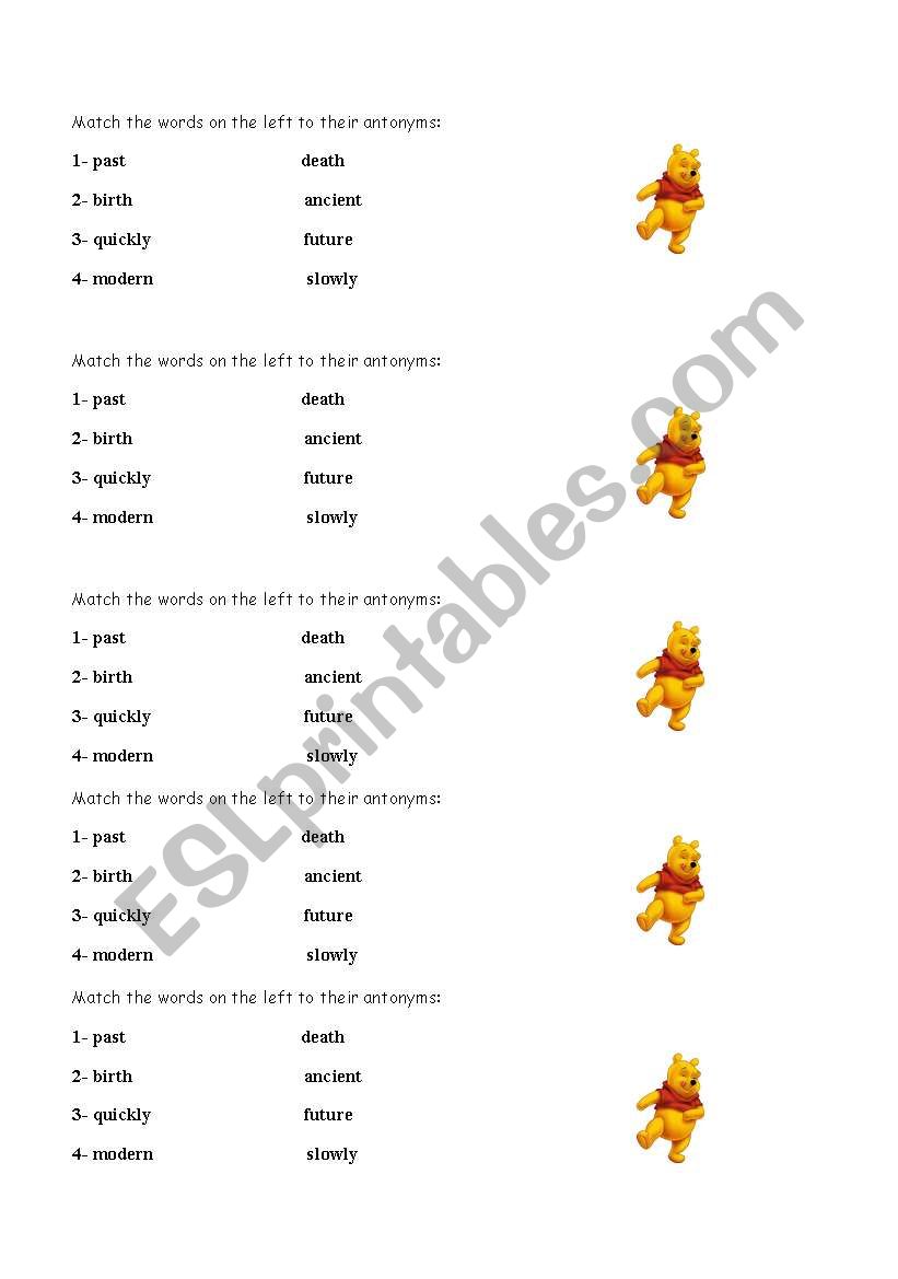 vocab worksheet