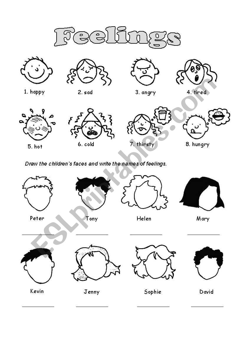 Feelings worksheet