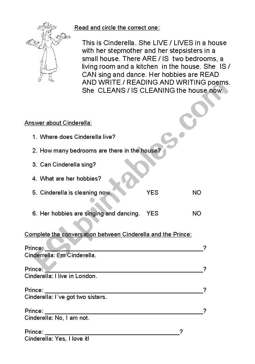 meet cinderella worksheet