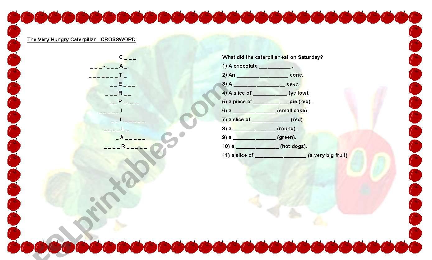 The Very Hungry Caterpillar - Crossword