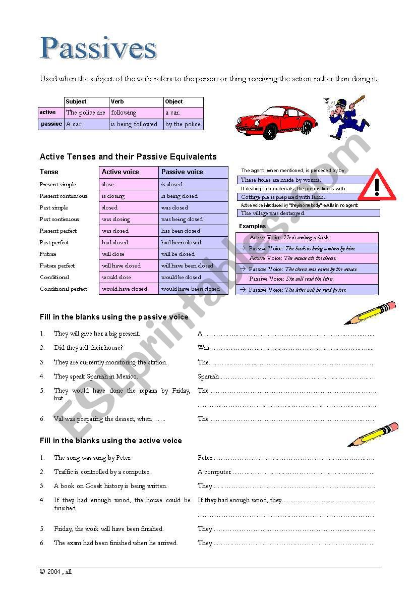 Passive Voice (Intermediate) worksheet