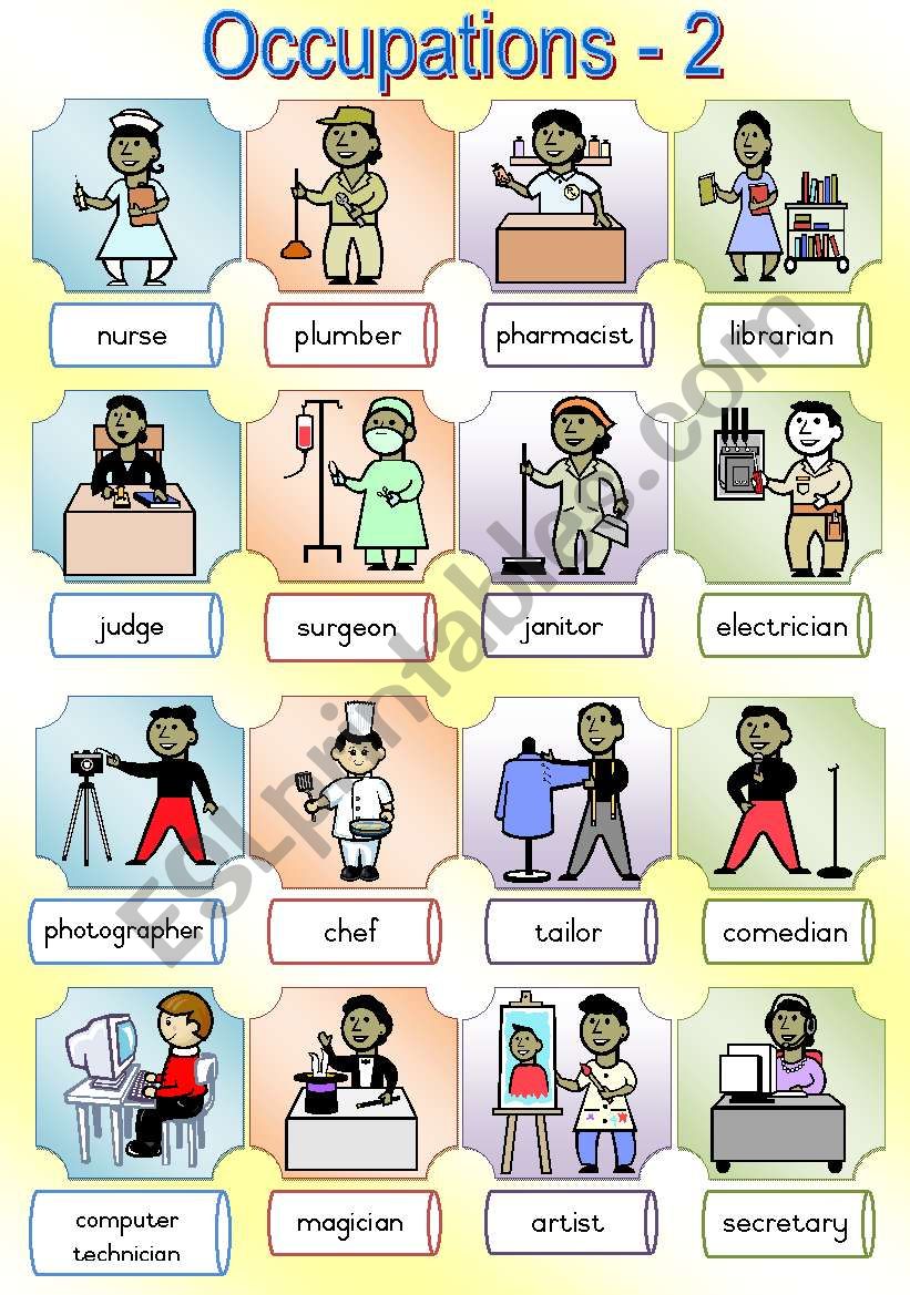 Occupations Poster 2 worksheet