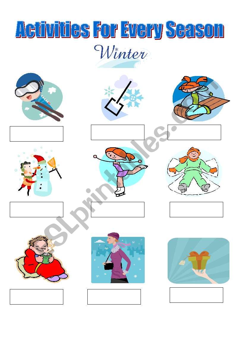 Activities For Every Season - Winter
