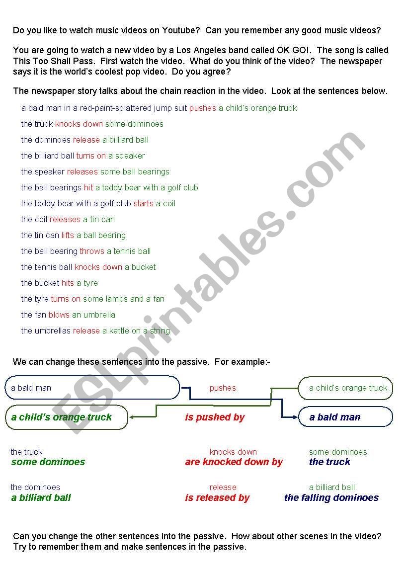 fun way to study the passive worksheet