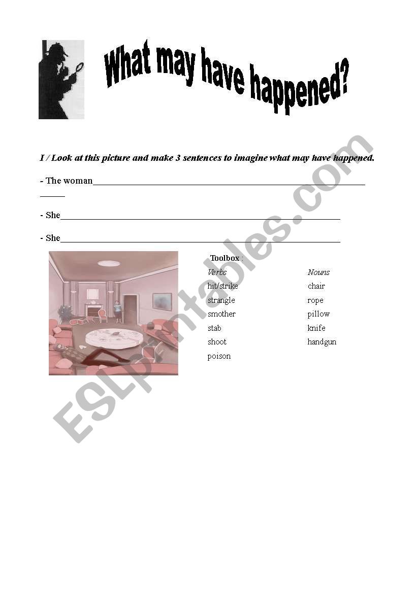 Detective investigation part1 worksheet