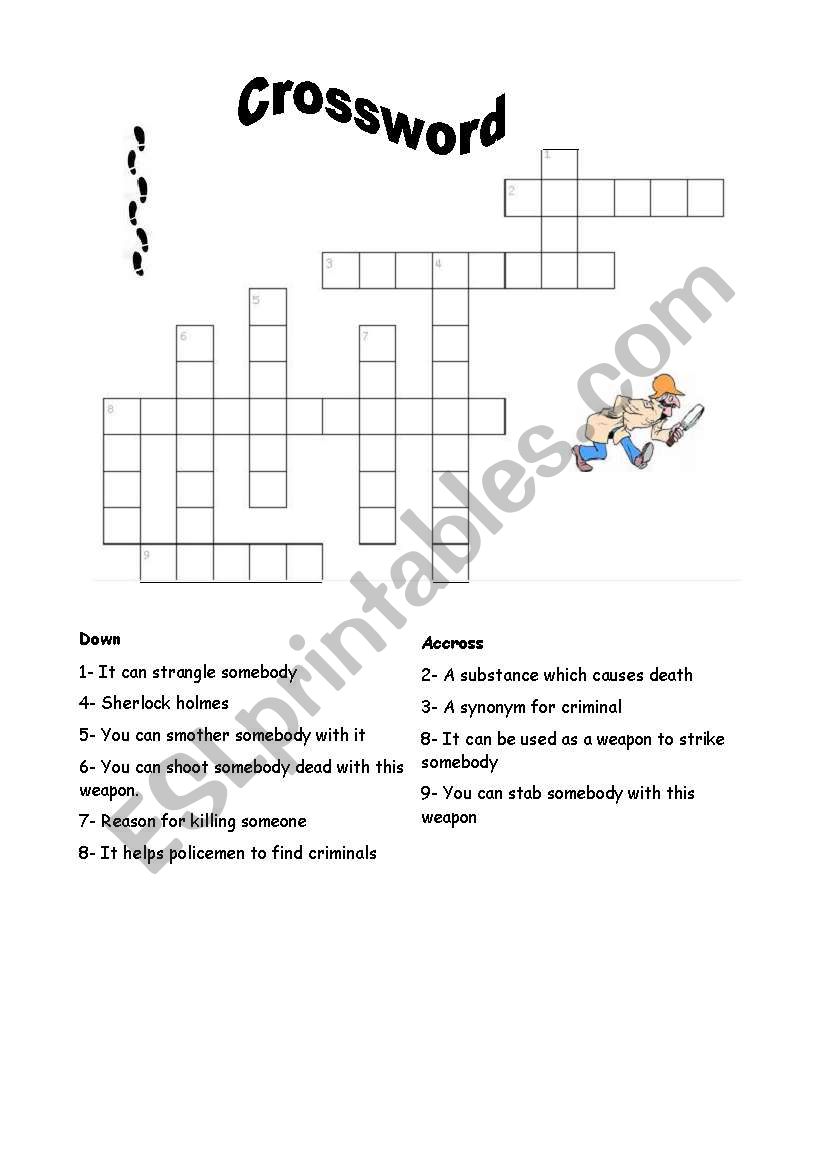 Crossword worksheet