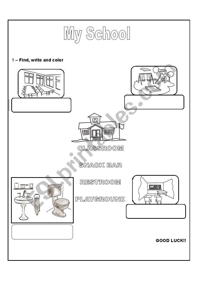 My School worksheet