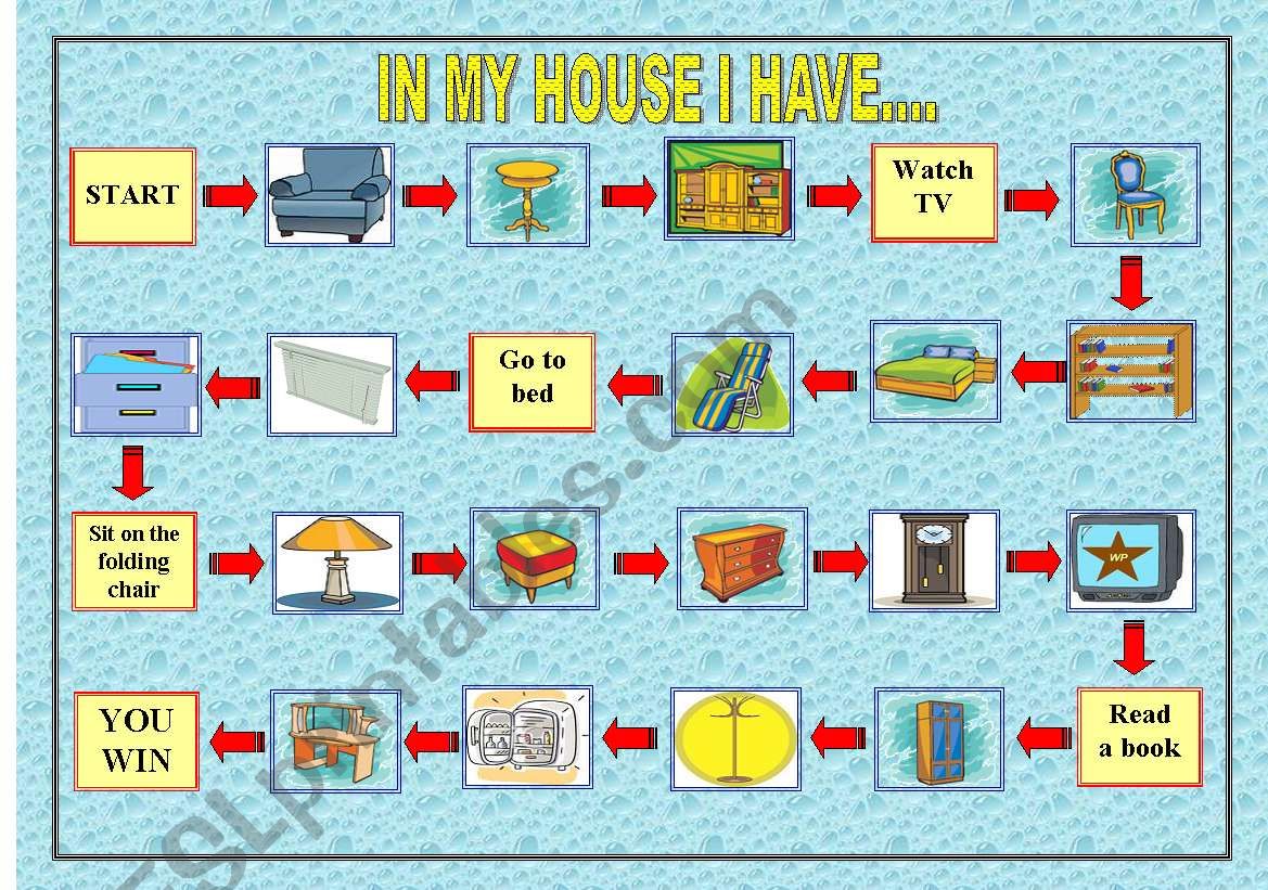 In my House -Game worksheet
