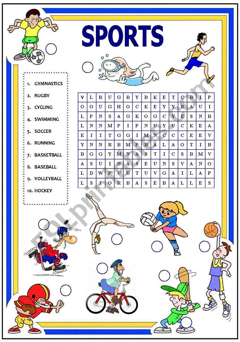 SPORTS (with key) worksheet