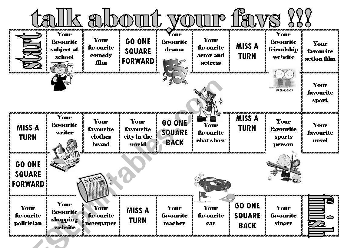 talk about your favs!!! worksheet