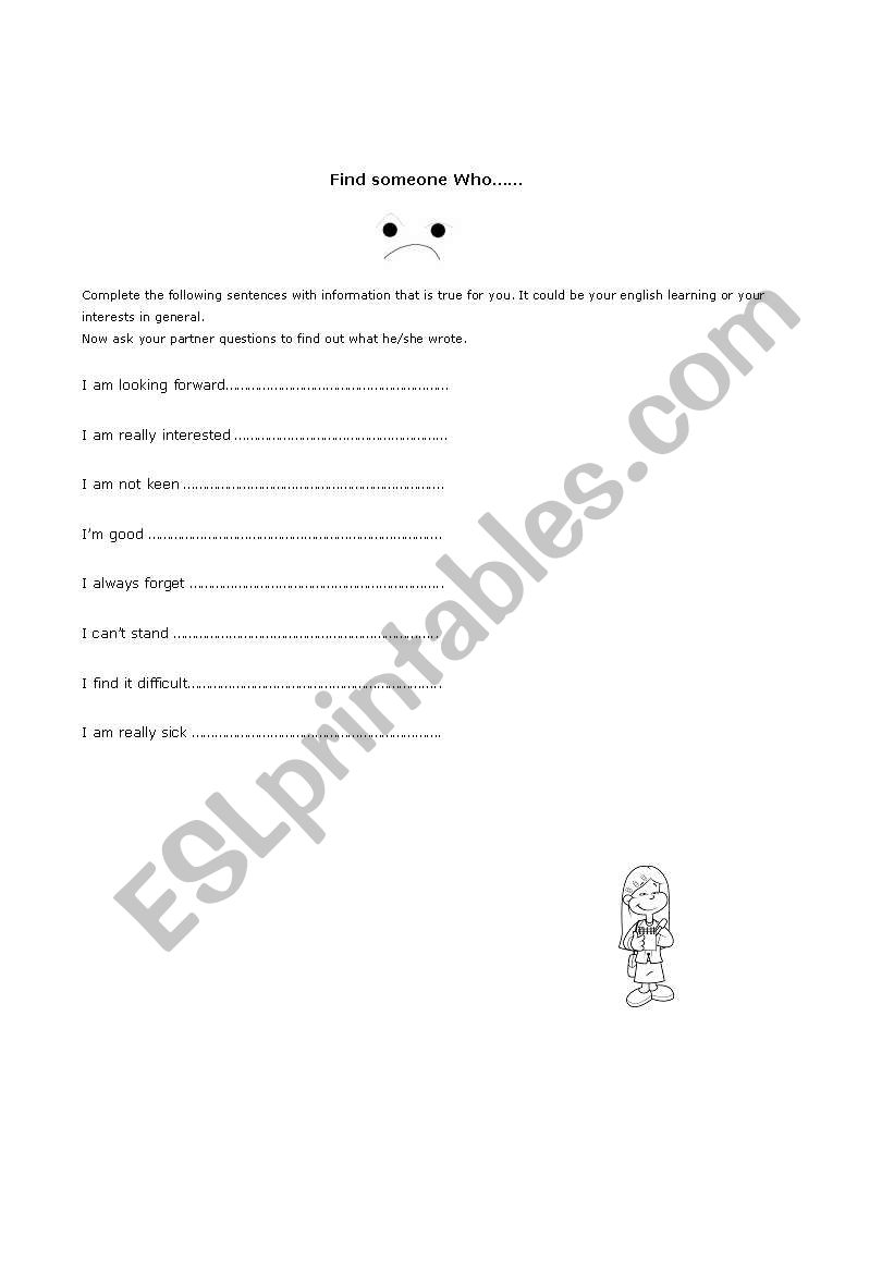 Ice breaker worksheet