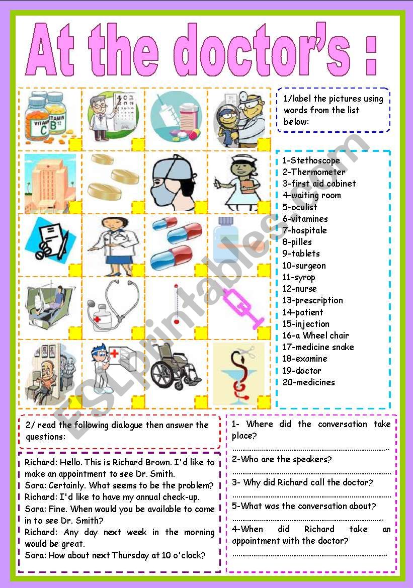 at-the-doctor-s-esl-worksheet-by-ben-10