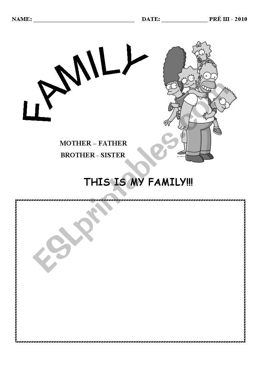 Family members worksheet