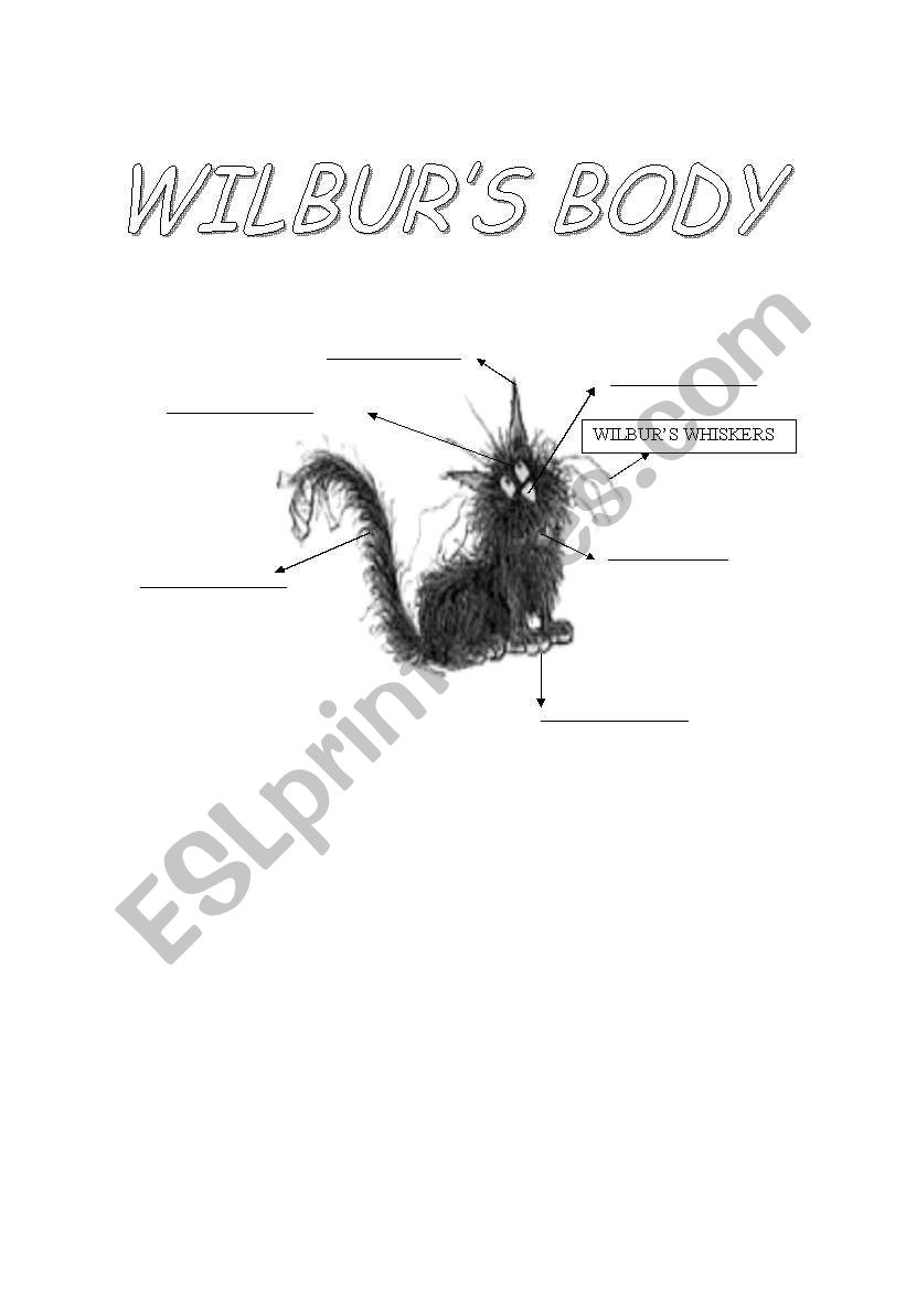 WILBURS BODY worksheet