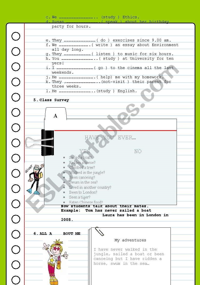 present perfect class survey make money online 13 year old
