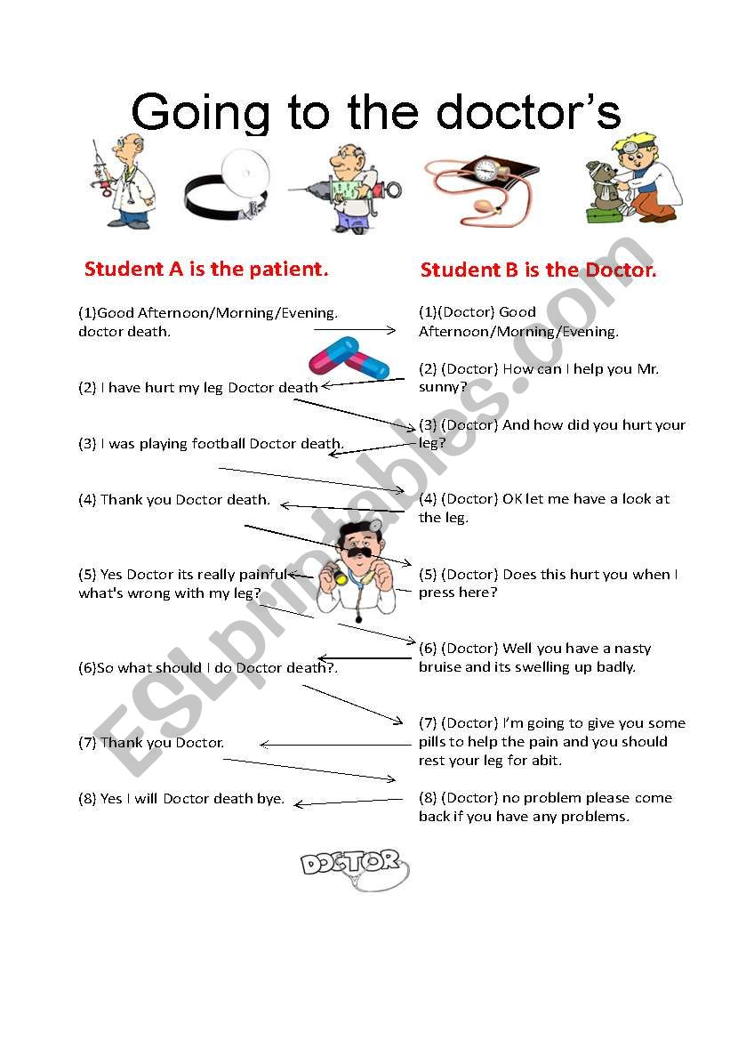 GOING TO THE DOCTORS worksheet