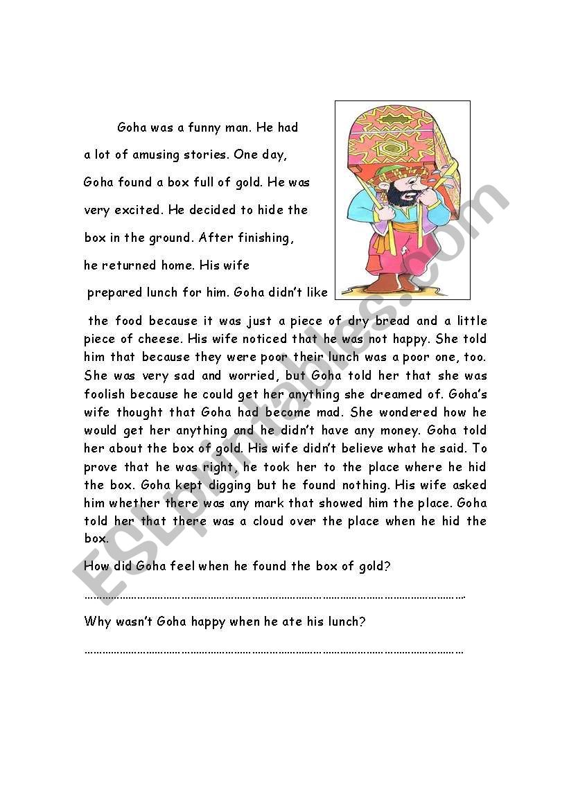 the clever man worksheet