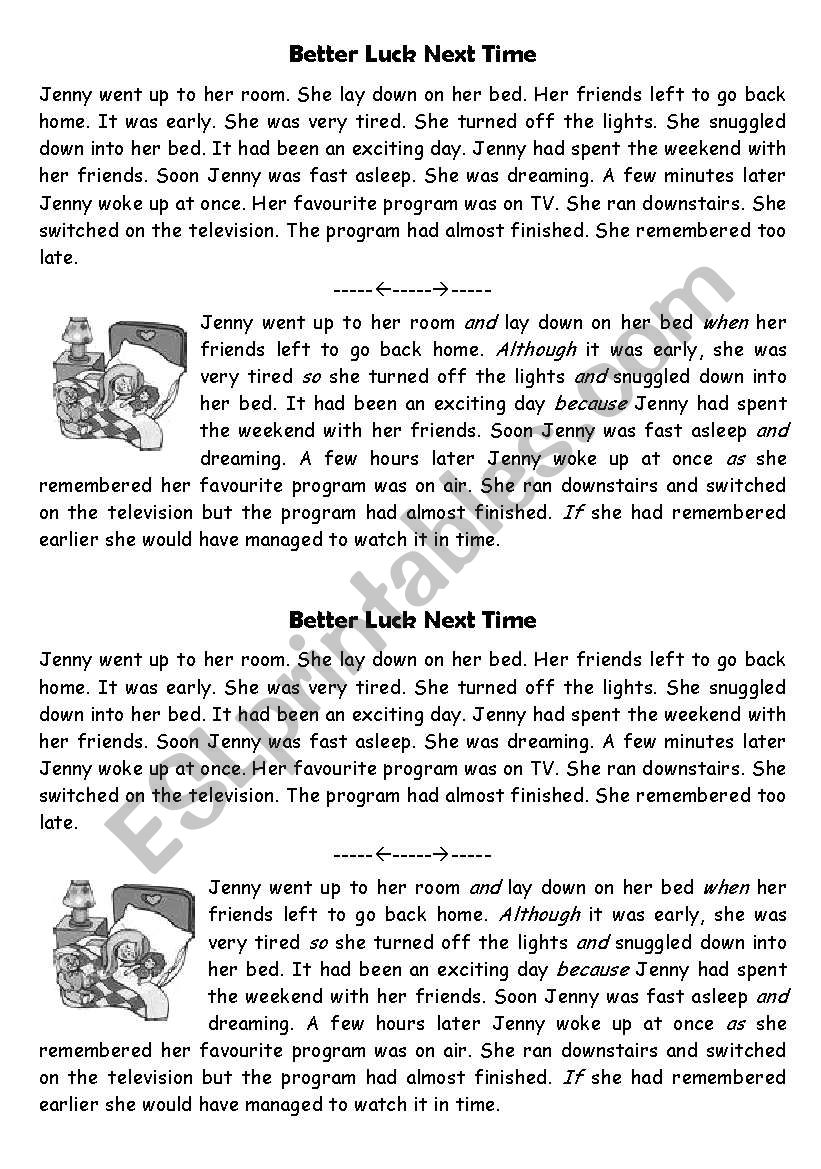 conjunctions-story-esl-worksheet-by-chrissy11991