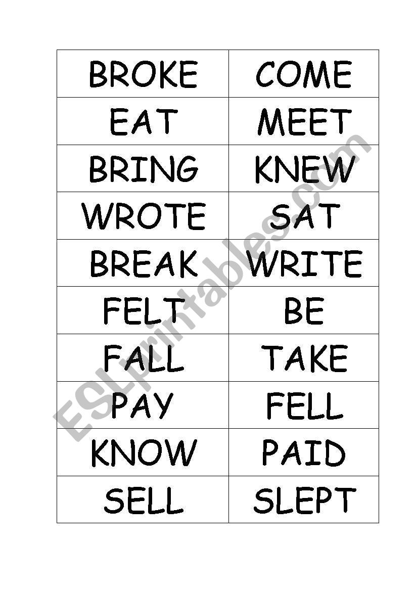 domino game worksheet
