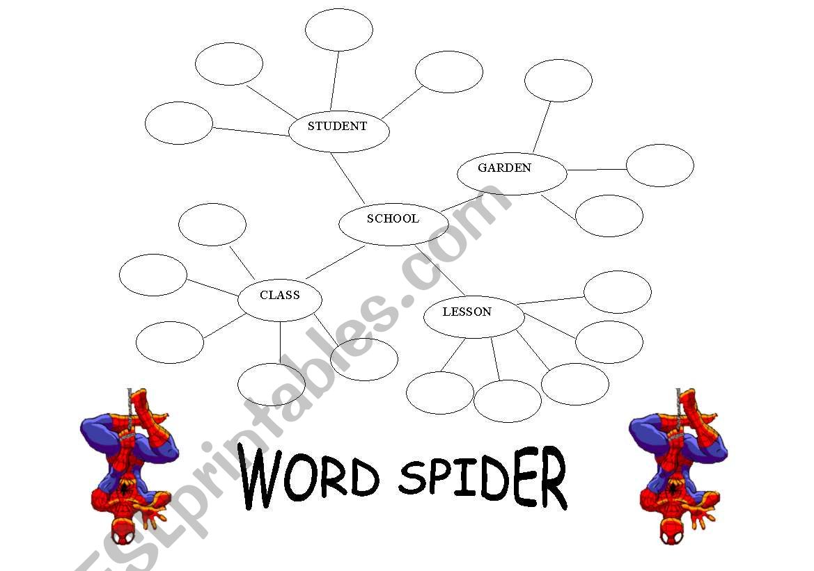 word spider worksheet