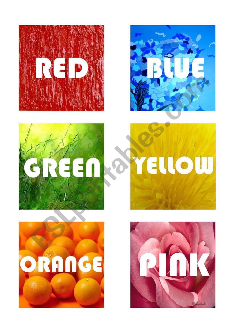 Colours worksheet