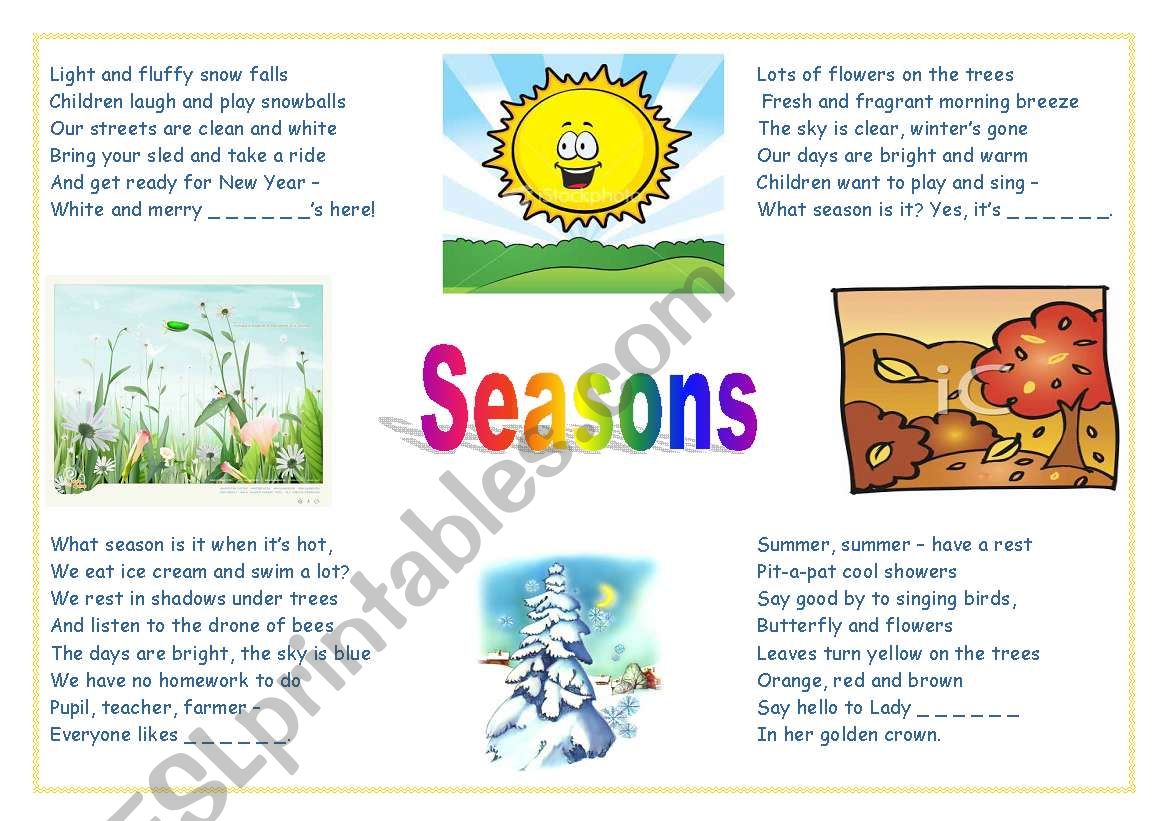 The Four Seasons worksheet