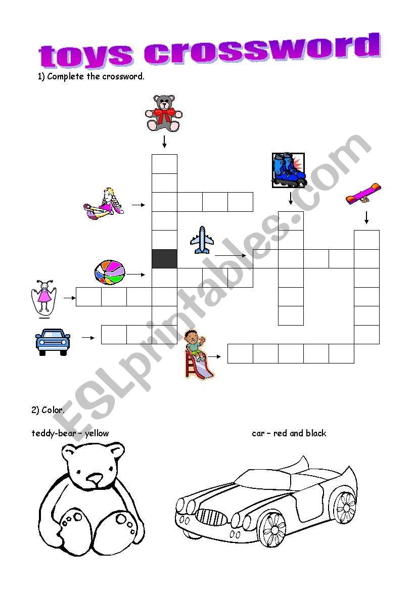 Toys worksheet