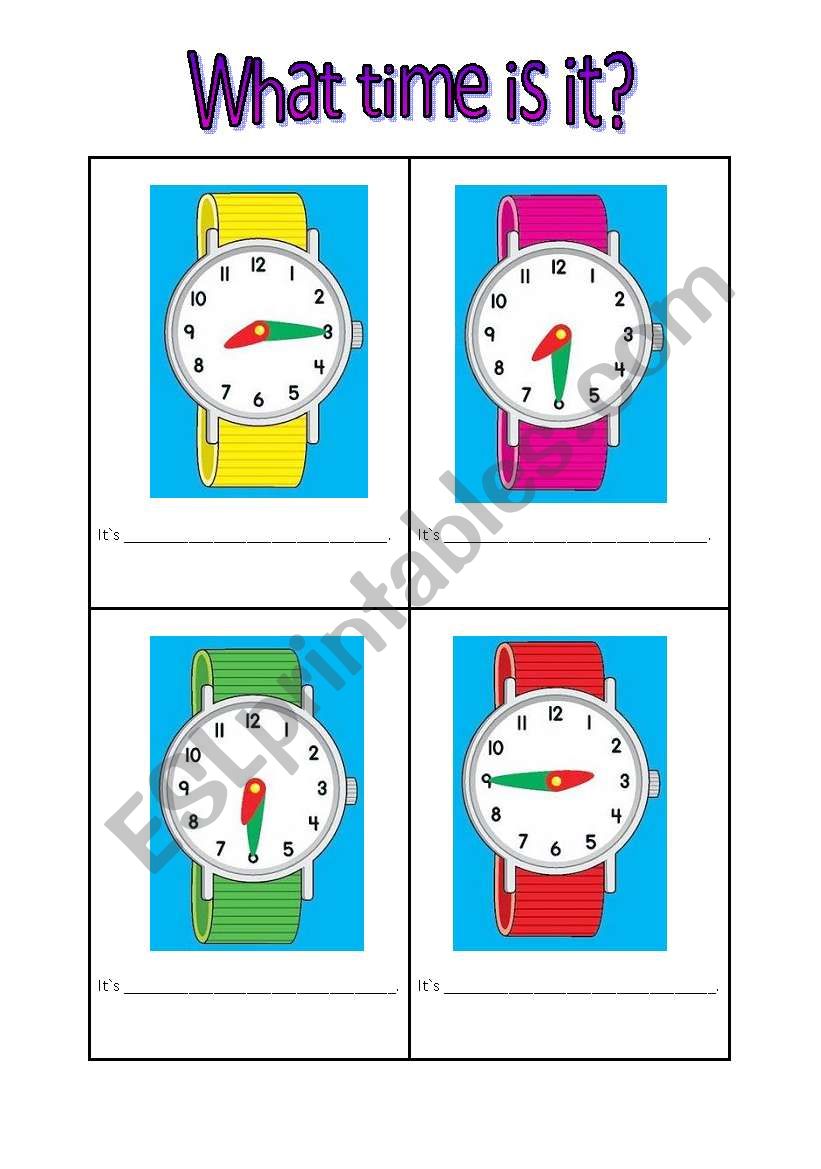 What time is it? (2 pages) worksheet