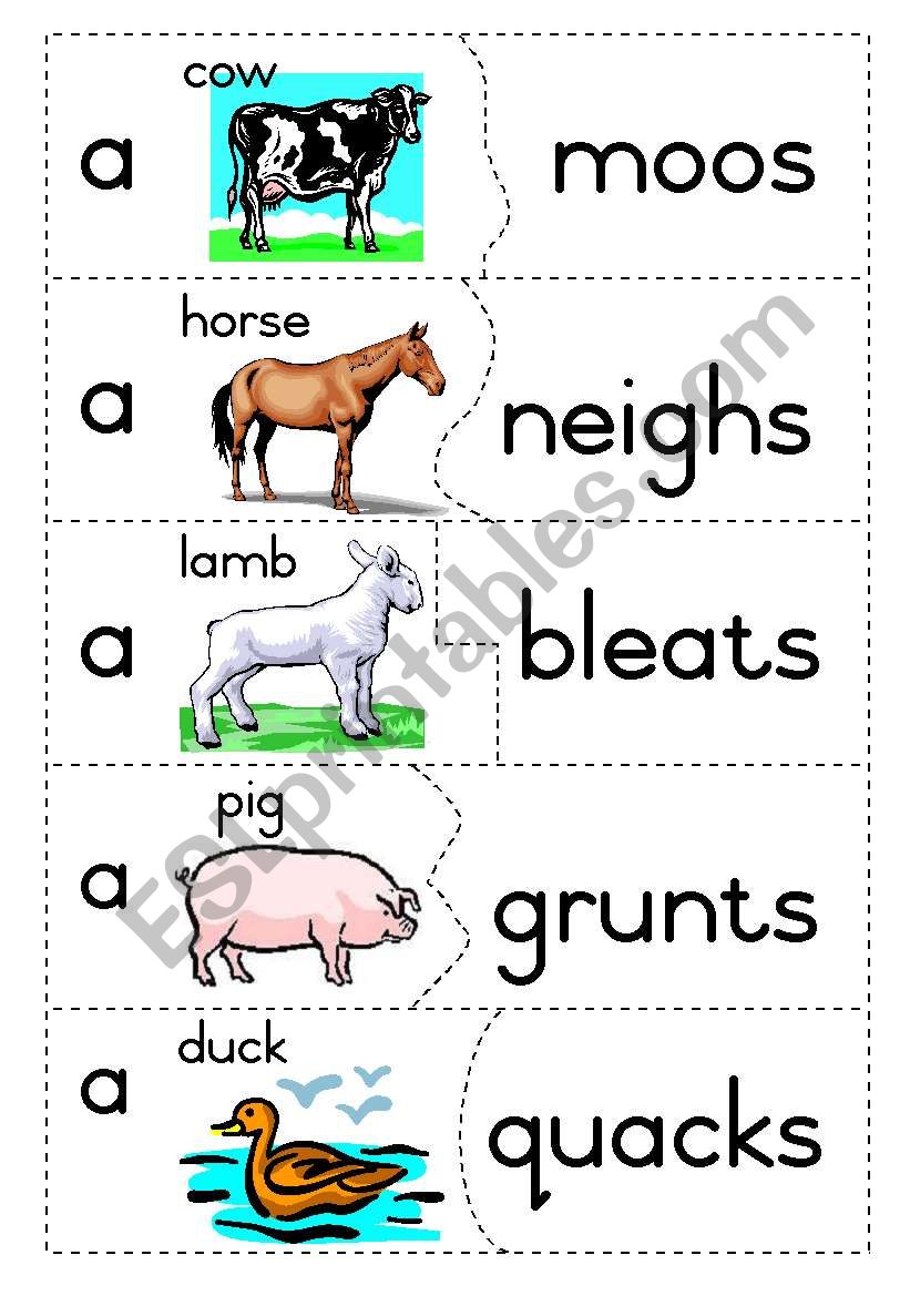 Farm animal sounds - puzzle game