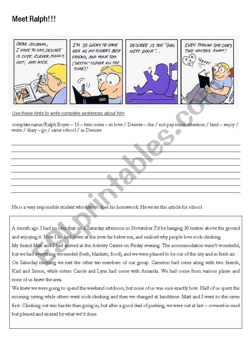 Integration Unit for Intermediate Level based on comic strips for teens