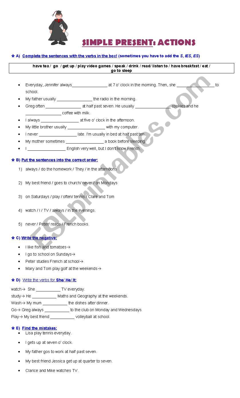 Simple Present  worksheet