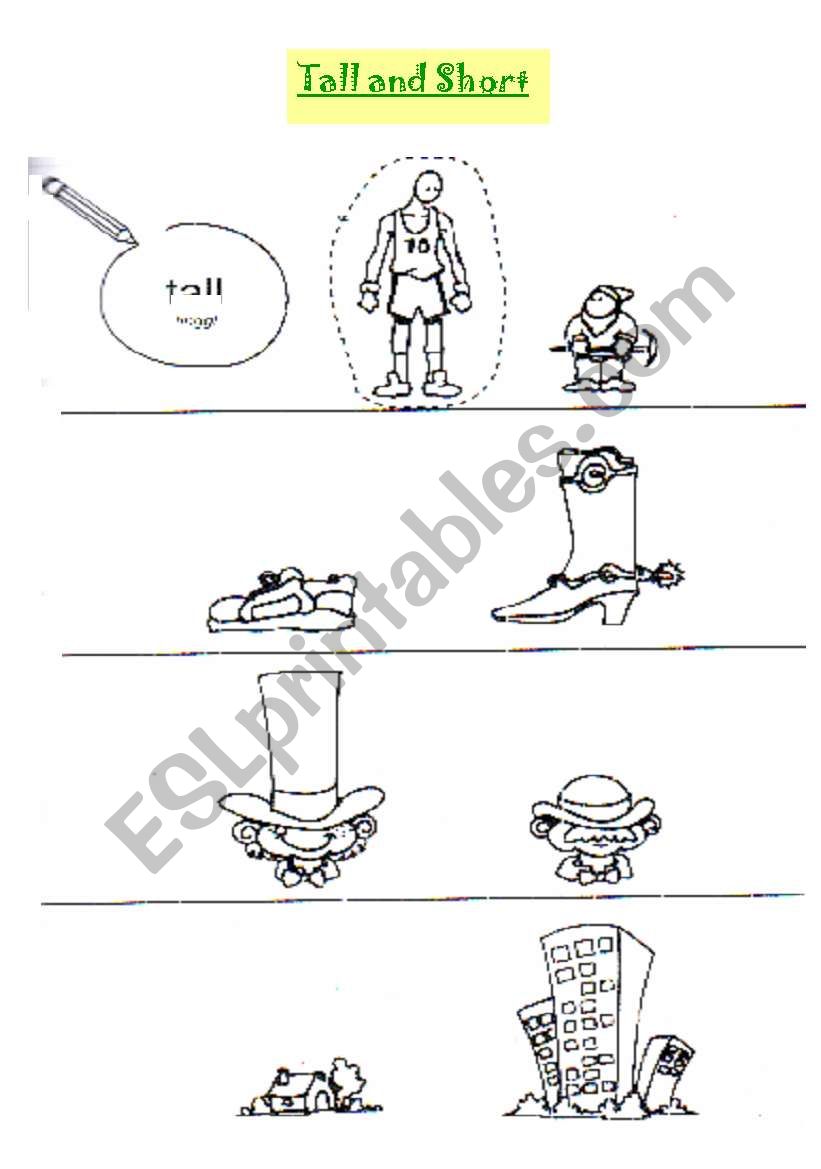 Tall or Short worksheet