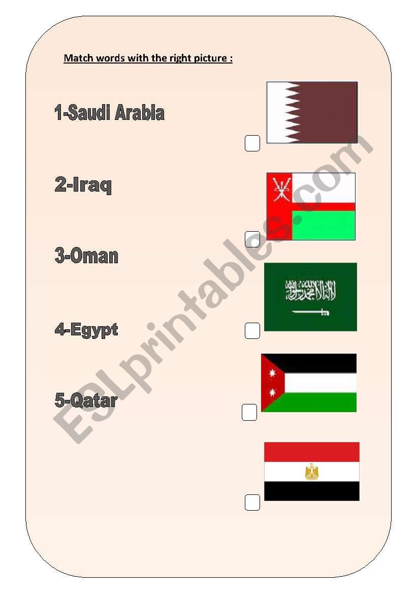 countries worksheet