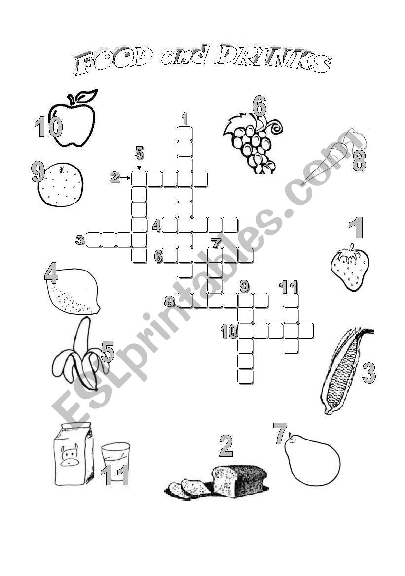 FOOD and DRINKS worksheet