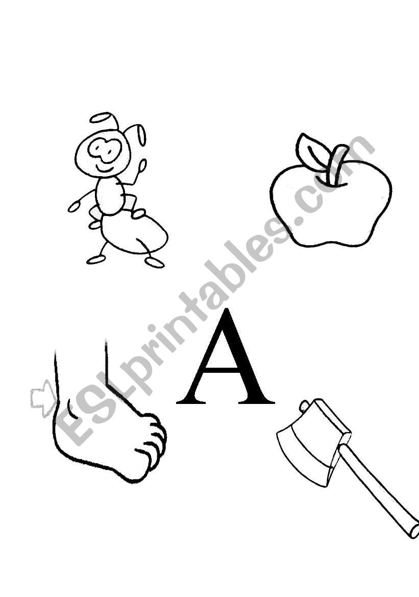 Letter A worksheet