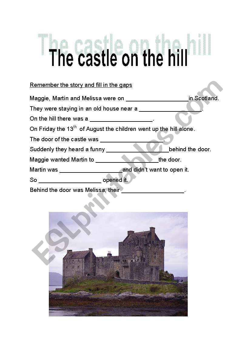 The castle on the hill worksheet