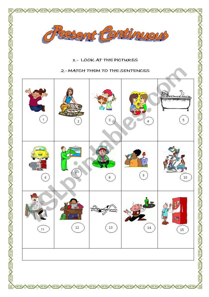 Present Continuous worksheet